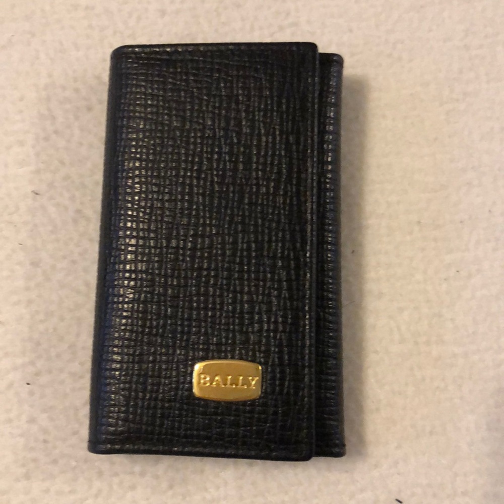 Bally vintage key holder in genuine black leather